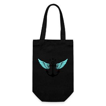 Symbole d’ancre - Sac à bouteille - noir - Devant