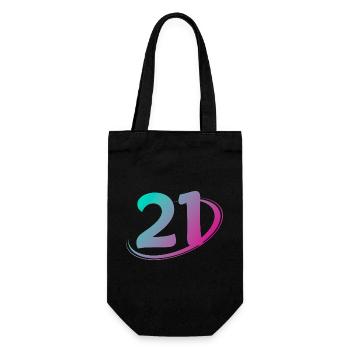 Numéro 21 multicolore - Sac à bouteille - noir - Devant