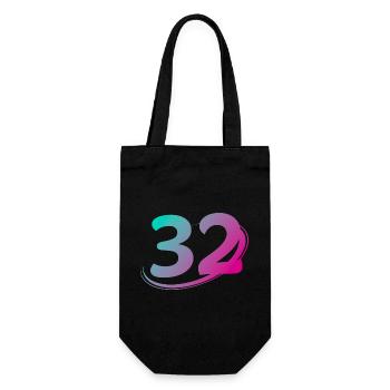 Number 32 multicolor - Gift Bag for Bottles - black - Front