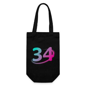 Numéro 34 multicolore - Sac à bouteille - noir - Devant