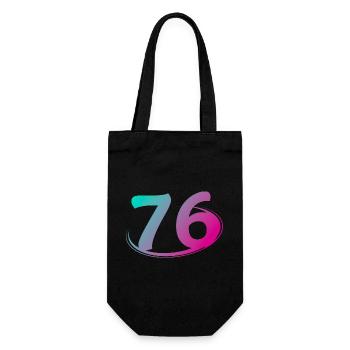 Number 76 multicolor - Gift Bag for Bottles - black - Front