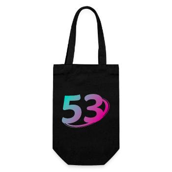 Number 53 multicolor - Gift Bag for Bottles - black - Front