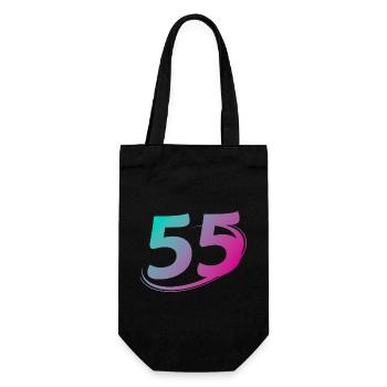 Number 55 multicolor - Gift Bag for Bottles - black - Front
