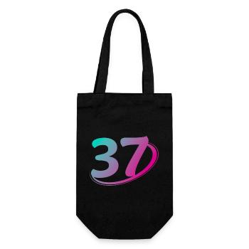 Number 37 multicolor - Gift Bag for Bottles - black - Front