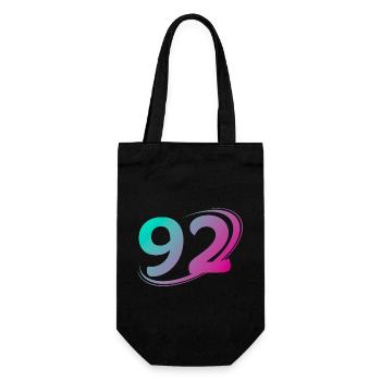 Number 92 multicolor - Gift Bag for Bottles - black - Front