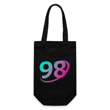 Number 98 multicolor - Gift Bag for Bottles - black - Front