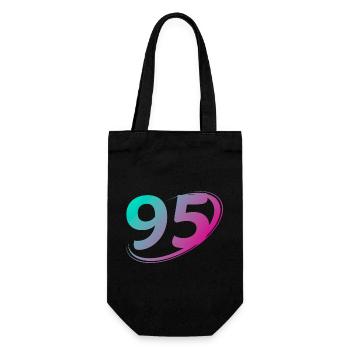 Number 95 multicolor - Gift Bag for Bottles - black - Front