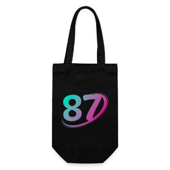 Number 87 multicolor - Gift Bag for Bottles - black - Front