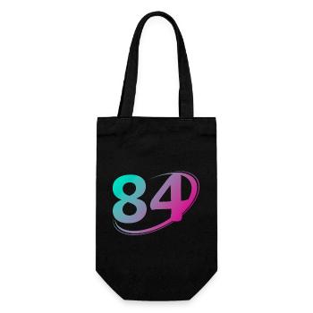 Number 84 multicolor - Gift Bag for Bottles - black - Front