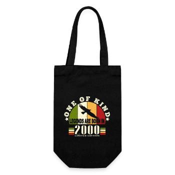 Legend Born 2000 Anniversary 24 Years - Gift Bag for Bottles - black - Front