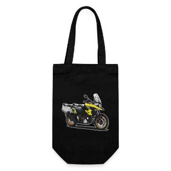 Reiseenduro // Illustration // Motorrad - Geschenkbeutel für Flaschen - Schwarz - Vorne