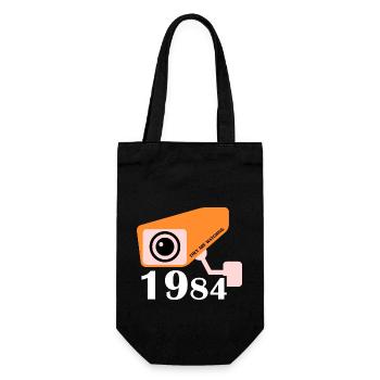 1984 - They are watching - Gift Bag for Bottles - black - Front