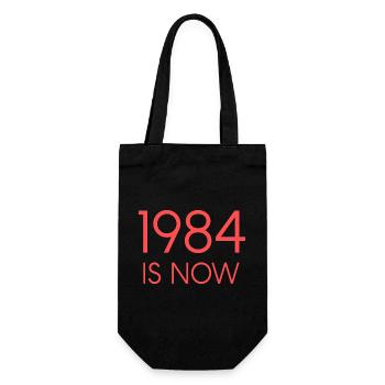 1984 IST JETZT - Geschenkbeutel für Flaschen - Schwarz - Vorne