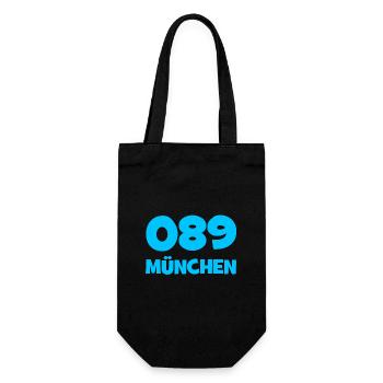 089 München Vorwahl Telefon telefonieren Bayern - Geschenkbeutel für Flaschen - Schwarz - Vorne