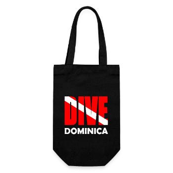 Dive Dominica - Karibik - Caribbean - West Indies - Geschenkbeutel für Flaschen - Schwarz - Vorne