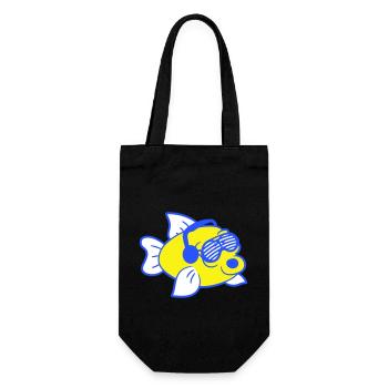 Fête, lait, vache, taureau, ferme, animal, visage, club de musique - Sac à bouteille - noir - Devant