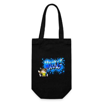 MARIUS GRAFFITI NAME PRINT - Sac à bouteille - noir - Devant