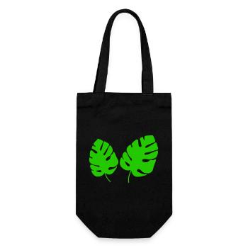 feuilles - Sac à bouteille - noir - Devant
