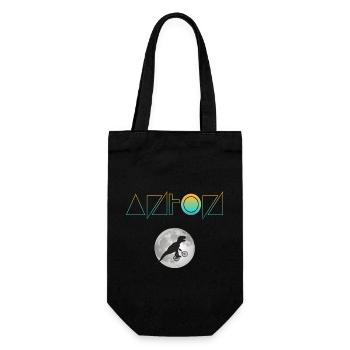 ANTON - Beautiful boy name with dinosaur - Gift Bag for Bottles - black - Front