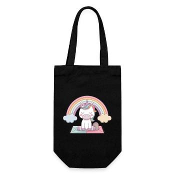 licorne de yoga - Sac à bouteille - noir - Devant
