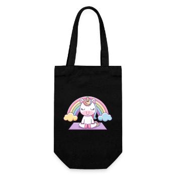 licorne de yoga - Sac à bouteille - noir - Devant
