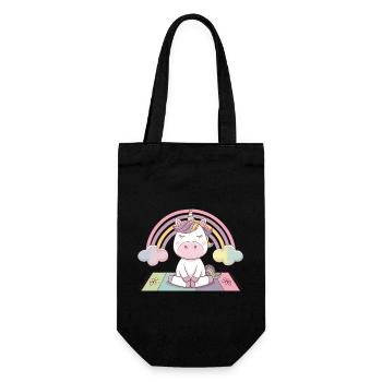 licorne de yoga - Sac à bouteille - noir - Devant