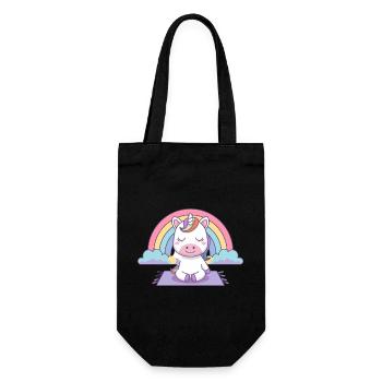 licorne de yoga - Sac à bouteille - noir - Devant