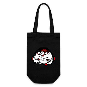 Cool DJ Zombie Undead Horror Halloween Party Head - Gift Bag for Bottles - black - Front