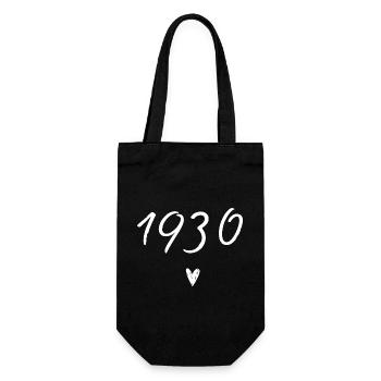 Herzjubiläum 1930 - Geschenkbeutel für Flaschen - Schwarz - Vorne