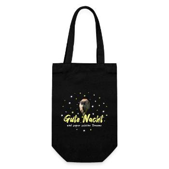 Good Night Shirt Sleep Shirt Starry Sky - Gift Bag for Bottles - black - Front