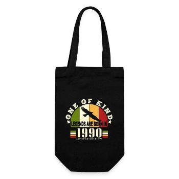 Legende Jahrgang 1990 Geburtstag 34 Jahre - Geschenkbeutel für Flaschen - Schwarz - Vorne