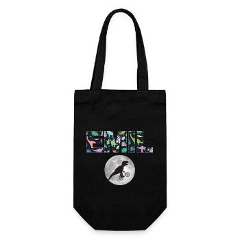 EMIL - Beautiful boy name with dinosaur - Gift Bag for Bottles - black - Front