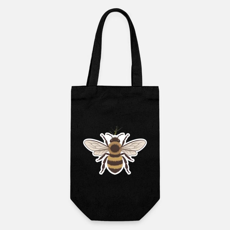 Bee - Gift Bag for Bottles - black