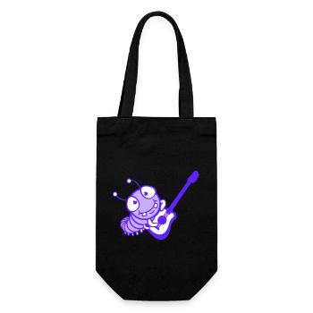 Cute Caterpillar Guitar Playing Cool Insect Animal Music - Gift Bag for Bottles - black - Front
