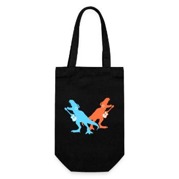 2 T-Rex Dinos Two Dinosaur Guitar Music Team - Sac à bouteille - noir - Devant