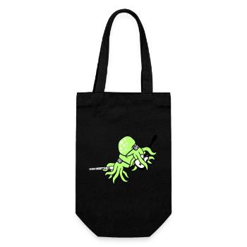 2 Octopus Guitar Flute Octopus Squid Friends - Gift Bag for Bottles - black - Front