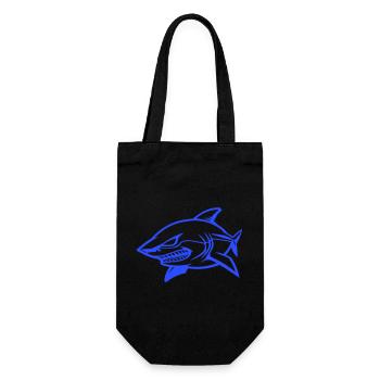 Bande dessinée requin - Sac à bouteille - noir - Devant