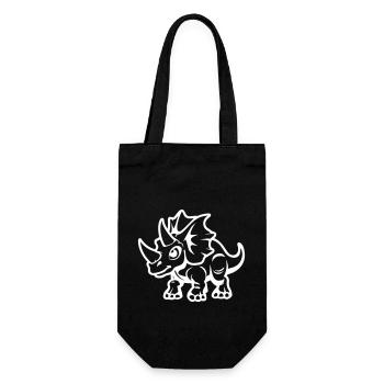 dinosaur Triceratops - Gift Bag for Bottles - black - Front
