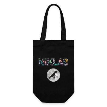 NIKLAS - Beautiful boy name with dinosaur - Gift Bag for Bottles - black - Front