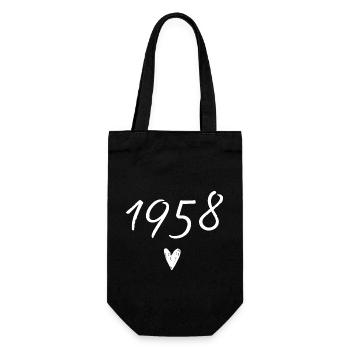 Herzjubiläum 1958 - Geschenkbeutel für Flaschen - Schwarz - Vorne