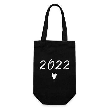 2022 Heart Birthday - Gift Bag for Bottles - black - Front