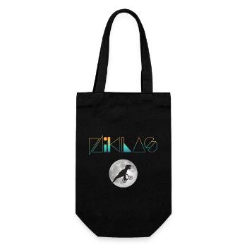 NIKLAS - Beau prénom de garçon avec dinosaure - Sac à bouteille - noir - Devant