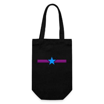 Bright Stars and Stripes - Gift Bag for Bottles - black - Front