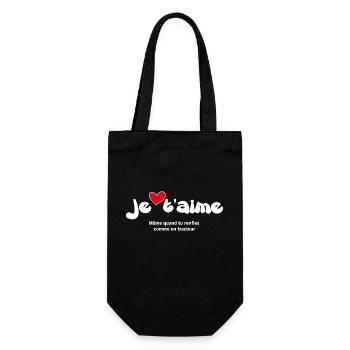 JE T'AIME T-Shirt - Funny Quotes for Pair 19 - Gift Bag for Bottles - black - Front
