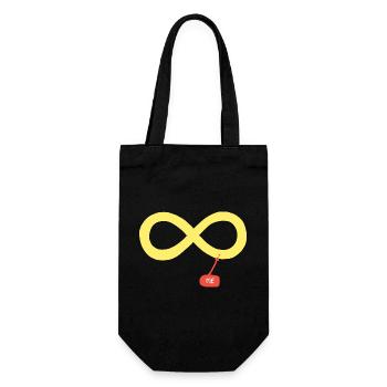 Me and infinity - Gift Bag for Bottles - black - Front