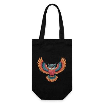 Hibou - Sac à bouteille - noir - Devant