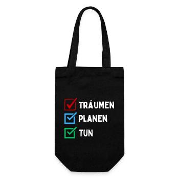 Plan de rêve faire liste de contrôle conception coloré rouge bleu - Sac à bouteille - noir - Devant