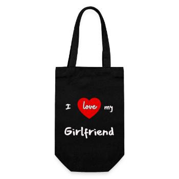 J’aime ma copine - Sac à bouteille - noir - Devant