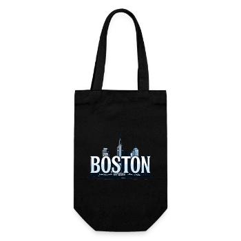 Boston – Wo Geschichte neu geschrieben wird! - Geschenkbeutel für Flaschen - Schwarz - Vorne
