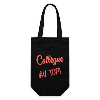 COLLEGUE. DEPART. EMPLOI. HUMOUR. MANAGER. CHEF - Sac à bouteille - noir - Devant